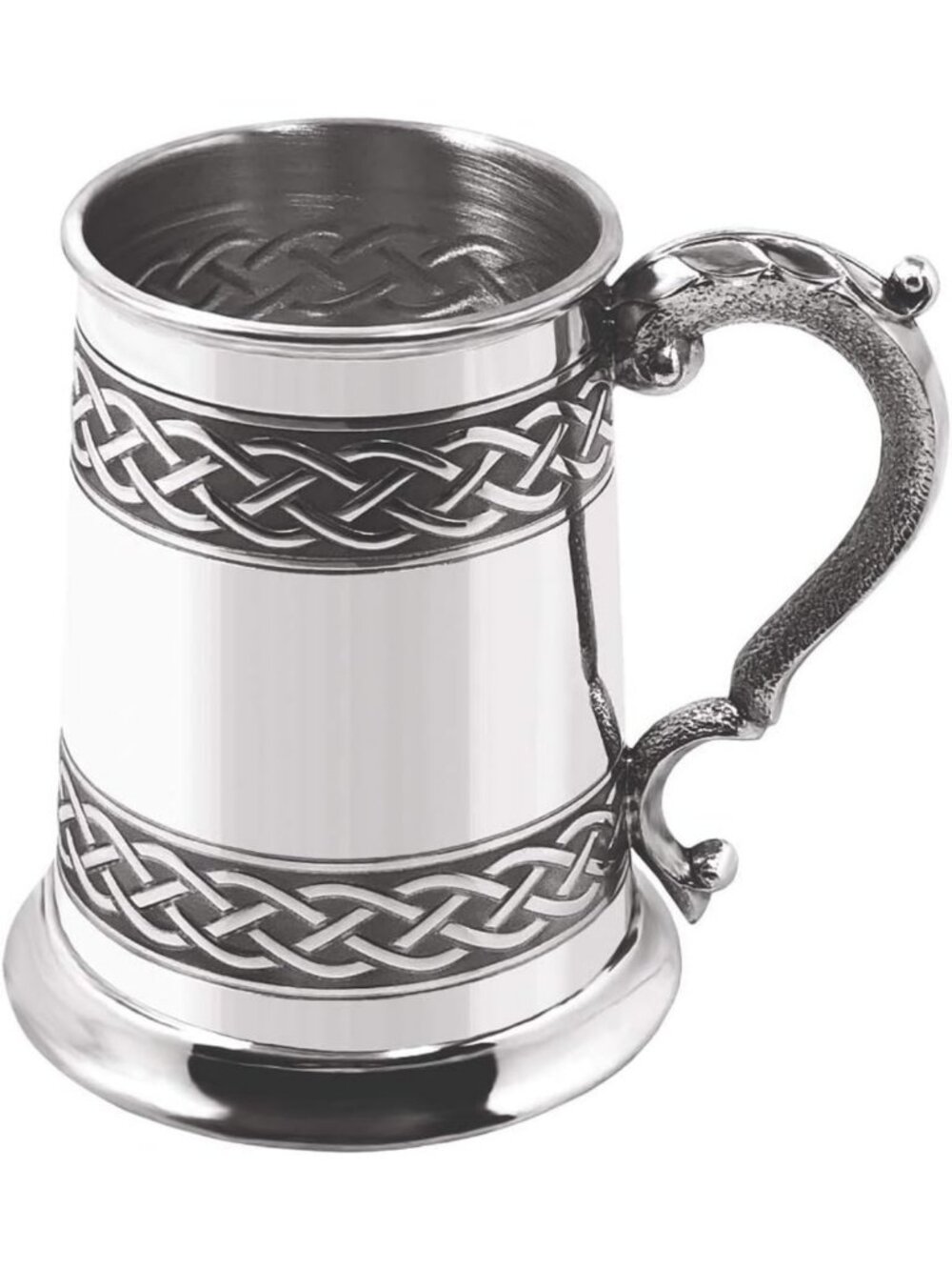 Celtic Knot Embossed 1 Pint Pewter Tankard Beer Mug Stein - Unique Gift Idea